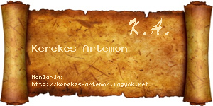 Kerekes Artemon névjegykártya