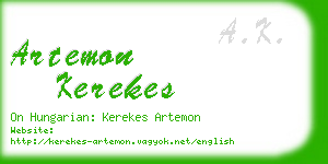 artemon kerekes business card